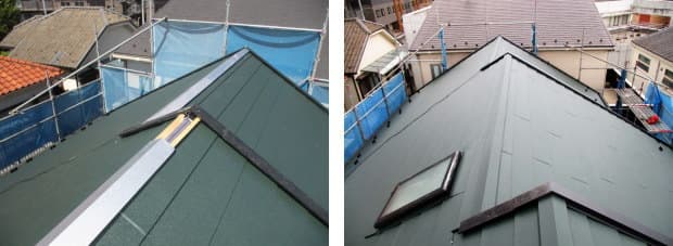 積水ハウス屋根をガルバリウム鋼鈑に葺き替え