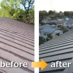 町田市アパートのトタン屋根葺き替えbefore＆after写真