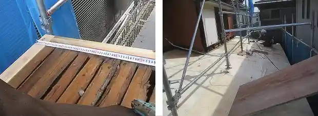 トタン屋根の腐った木部取り換えと下地増し張り
