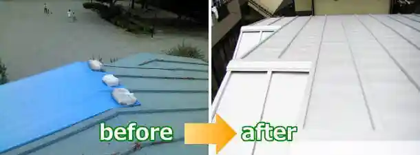 雨漏りするトタン屋根の張り替え工事