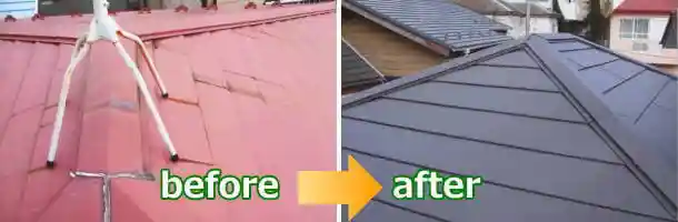 船橋市での金属屋根と瓦屋根の葺き替え、雨漏り修理