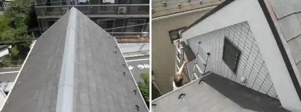 雨漏りしていたスレート屋根