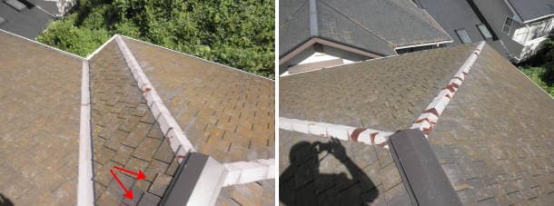 千葉県でのコロニアル屋根の傷みと修理
