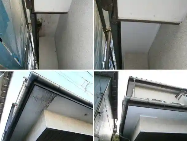 腐った軒天を張り替えた大和市の屋根工事写真