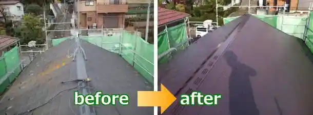 東京都町田市での屋根修理・塗装工事