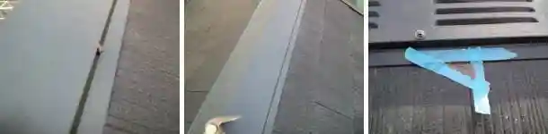 棟包みの釘打ち直しと屋根補修