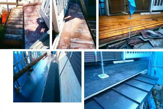 1階屋根の金属屋根張り替え工事