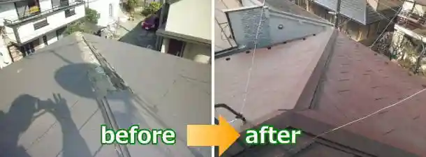 東京都新宿区での屋根葺き替え工事