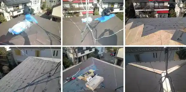 屋根修理不可なため金属屋根で葺き替えことに