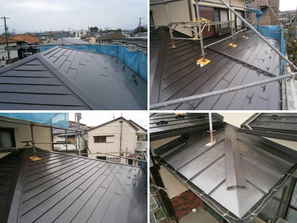 MSタフルーフ（ガルバリウム鋼板屋根）への葺き替え写真