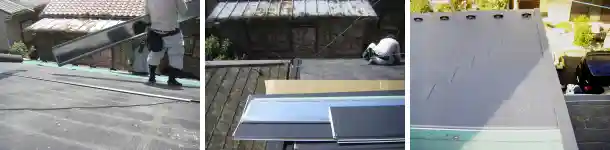 撤去した天窓部分にガルバリウム施工