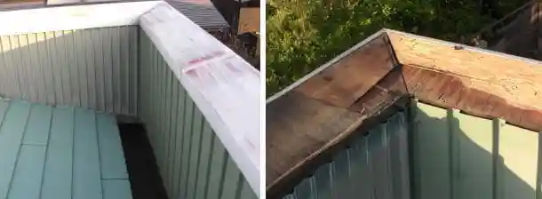 パラペット上部の笠木を取り外し