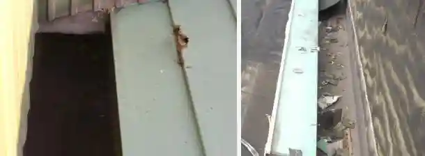 ガルバリウムで加工した箱樋取り付け