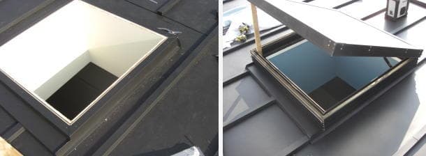 屋根と天窓部分の写真