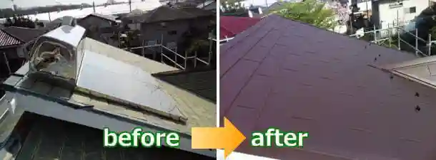 コロニアルにヒランビーでカバー工法before&after(相模原市)