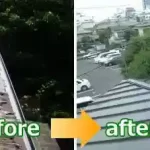 腐って剥がれた一文字ラビー(金属屋根)の葺き替えbefore＆after