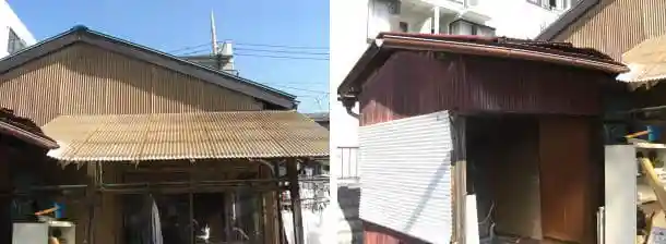 サビて剥がれた物置の屋根葺き替え