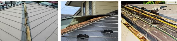 ガルバリウム鋼鈑屋根の棟包み修理